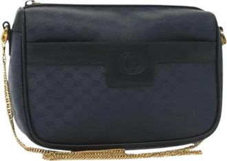 Gucci Pre-owned Canvas Crossbody Tas - Dames - Vintage Schoudertas - Blauw - ONE Size - Vintage