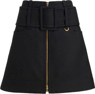 Patou Minigonna con zip - Nero