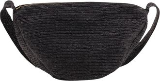 Ibeliv Clip Raffia Schoudertas - Dames - Schoudertassen - Zwart - ONE Size - Leer - Tassen
