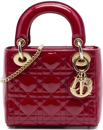 Dior Pre-owned Dior Mini Patent Cannage Lady Dior Ladies H423Y4YXZ140I3ZN