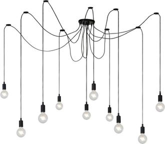 Lucide Fix - Pendant Light - 10xE27 - Black - Lucide