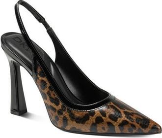 DKNY Cinette Slingback Pointed Toe Pump in Natural at Nordstrom, Size 9.5