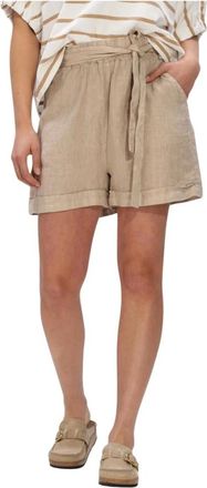 By-Bar Amsterdam Dames, Korte broeken, Beige, Maat: XS Linnen