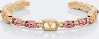 Valentino Ovalette Swarovski-embellished cuff bracelet