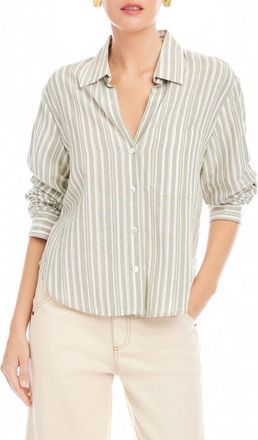 Fifteen Twenty Leighton Ruched Sleeve Shirt in Sage at Nordstrom, Size Small