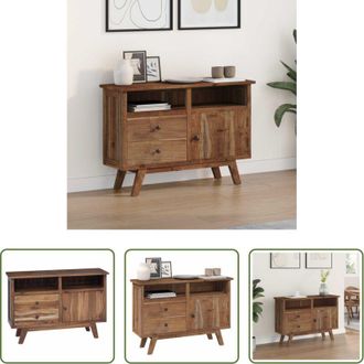 vidaXL Archiviazione - Credenza Naturale 100 x 30 x 68 cm Legno di teak solido