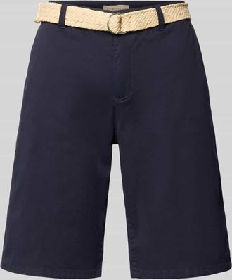 Soyaconcept Bermudas mit G&uuml;rtel Modell ROVENA in Marine, Gr&ouml;&szlig;e 34