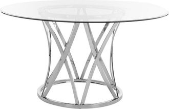 Safavieh Couture Kyrie 54In Glass Dining Table