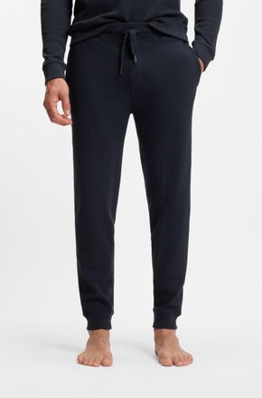 HUGO BOSS Jogginghose BOSS Structure, Herren, Gr. XXL, N-Gr, dunkelblau 403, Jersey, Obermaterial: 60% Baumwolle, 40% Polyester, unifarben, normal, Hosen Joggin
