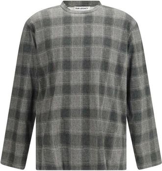 Our Legacy Oakland Check T-Shirt - Grey