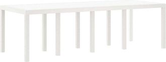 vidaXL Vidaxl - Garden Table White 250 x 100 x 73 cm Poly Rattan