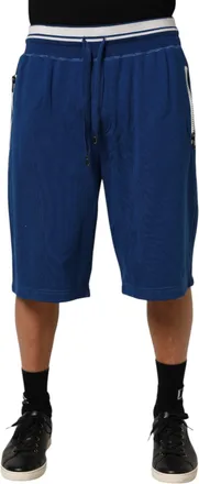 Dolce & Gabbana Mens Blue Cotton Blend Bermuda Sweatpants Shorts Co+pl