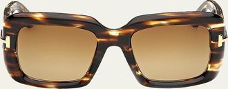 Tom Ford Icon 53mm Acetate Square Sunglasses