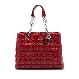 Dior Pre-owned Dior Large Patent Cannage Soft Zipped Lady Dior Shopping Tote Ladies PT71W9G0CGJIU9N1