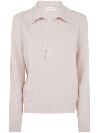 Victoria Beckham Sweater Merino Wool Polo Collar Jumper