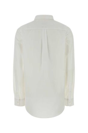 A.P.C. Womens White Poplin Shirt Blanc Coton Biologique Camicie