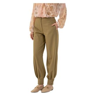Kocca Straight Trousers, female, Green, Size: XL Casual tapered full length trousers