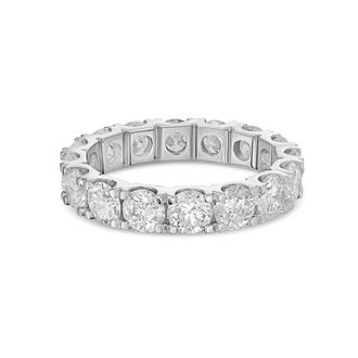 Diana M. Jewels 14kt white gold 13.00 cts round lab grown diamond eternity band in U-prong setting