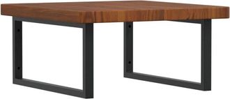 vidaXL Basin Shelf Wall Mounted Steel and Solid Wood Oak vidaXL