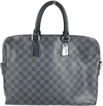 Louis Vuitton Pre-owned Damier Graphite Aktetas - Heren - Vintage Handtas - Blauw - ONE Size - Vintage