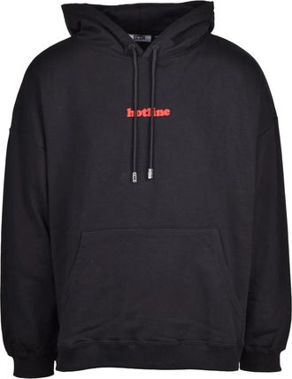 GCDS Black Cotton Hoodie