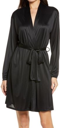 Natori Enchant Charmeuse Robe in Black at Nordstrom, Size Small