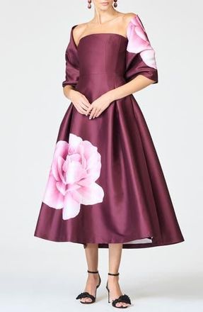 Sachin & Babi Placed Floral Hug Shawl in Bordeaux Esperance at Nordstrom Rack, Size Large/x-Large