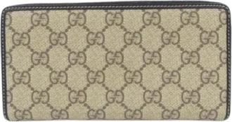 Gucci Pre-owned Lange portemonnee (bi-fold) - unisex - Vintage Accessoires - Beige - ONE Size - Vintage