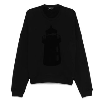Emporio Armani Heren, Sweatshirts & Hoodies, Zwart, Maat: L Katoen