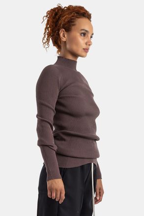 Rick Owens Ribbed Turtleneck Sweater - Brown
