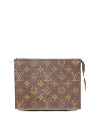 Louis Vuitton 2002 19 Monogram zip pouch - Bruin