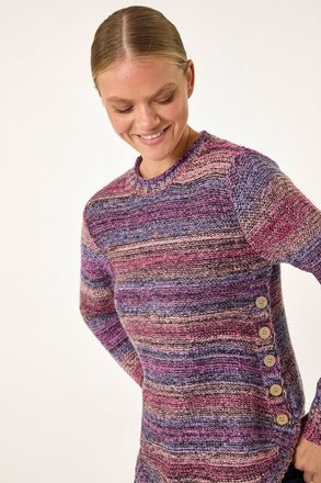Roman Spacedye Curved Hem Jumper
