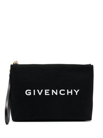 Givenchy logo-print clutch bag - Black