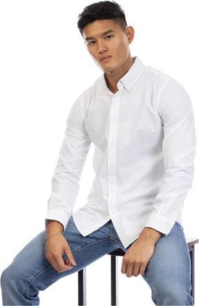 Peter Werth Heren Regular Shirt Met Lange Mouwen (Wit)