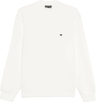 Emporio Armani Logo Katoenen Hoodie - Heren - Sweatshirts - Wit - XL - Katoen - Hoodies & sweatvesten