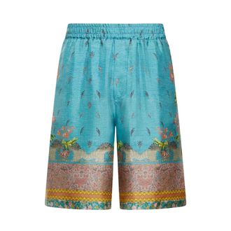 Pierre-Louis Mascia Aloe Zijde Shorts - Dames - Korte Broeken - Blauw - XS - Korte Broeken