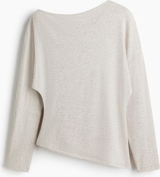 H&M Asymmetrisches Jerseyshirt - Beige