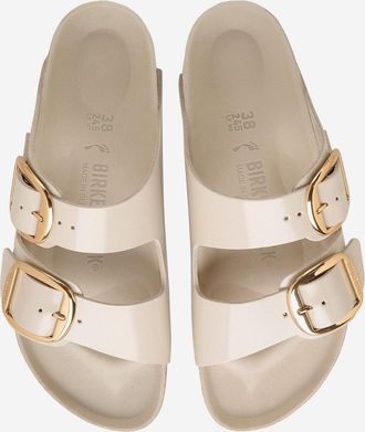 Birkenstock Unisex Sandals Arizona Big Buckle Light Beige Leather