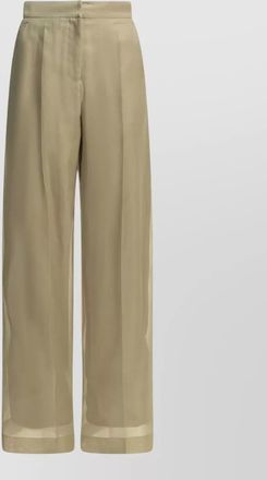Max Mara silk tailored trousers high waist wide leg