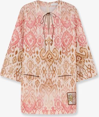 Zimmermann Vestito Mini Aster Shift in lino - ZIMMERMANN - gender_Woman