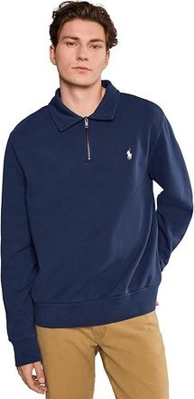 Polo Ralph Lauren Loopback Fleece Quarter-Zip Sweatshirt Mens Sweatshirt Cruise Navy : 2XL, Cotton/Fleece