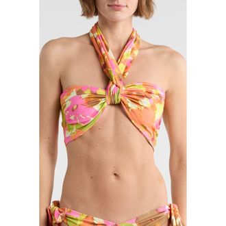 Free People Jodie Convertible Bandeau Bikini Top in Pink Combo at Nordstrom Rack, Size X-Small
