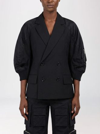 sacai Blazer a doppiopetto in misto lana Sacai