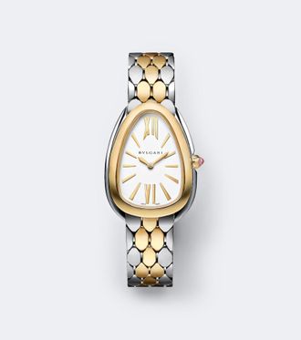 Bulgari Serpenti Seduttori 18kt gold and stainless steel watch