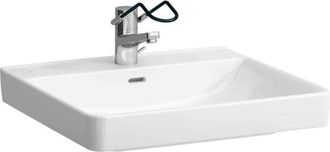 Laufen Laufen - Lavabo Pro Liberty 600 X 550 Mm, Sin Barreras Con Orificio Para Grifer&iacute;a, Con Rebosadero Blanco