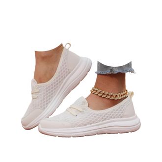 Generic Orthopedic Shoes for Women 2026 Wide Width Soft Sole Mesh Cushion Sole Comfortbale Wedge Sneakers Breathable Slip On Arch Support Non-Slip Shoes Knit 