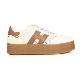 Hogan Cool H698 - Dames - Sneakers - Beige - 38 1/2 EU - Leer - Schoenen