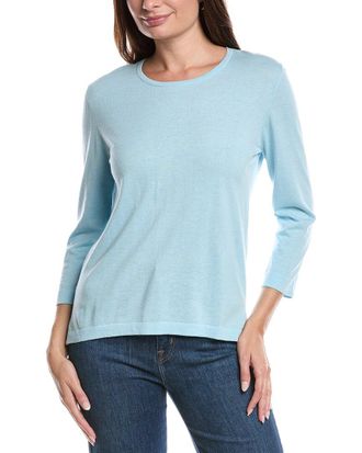 Forté Cashmere Coastal Silk & Cashmere-Blend Sweater