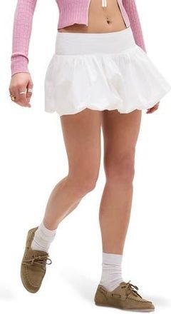 BDG Bubble Hem Miniskirt in White at Nordstrom Rack, Size X-Large
