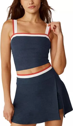 Beyond Yoga Space Dye Sea You There Cropped Tank In Nocturnal Navy